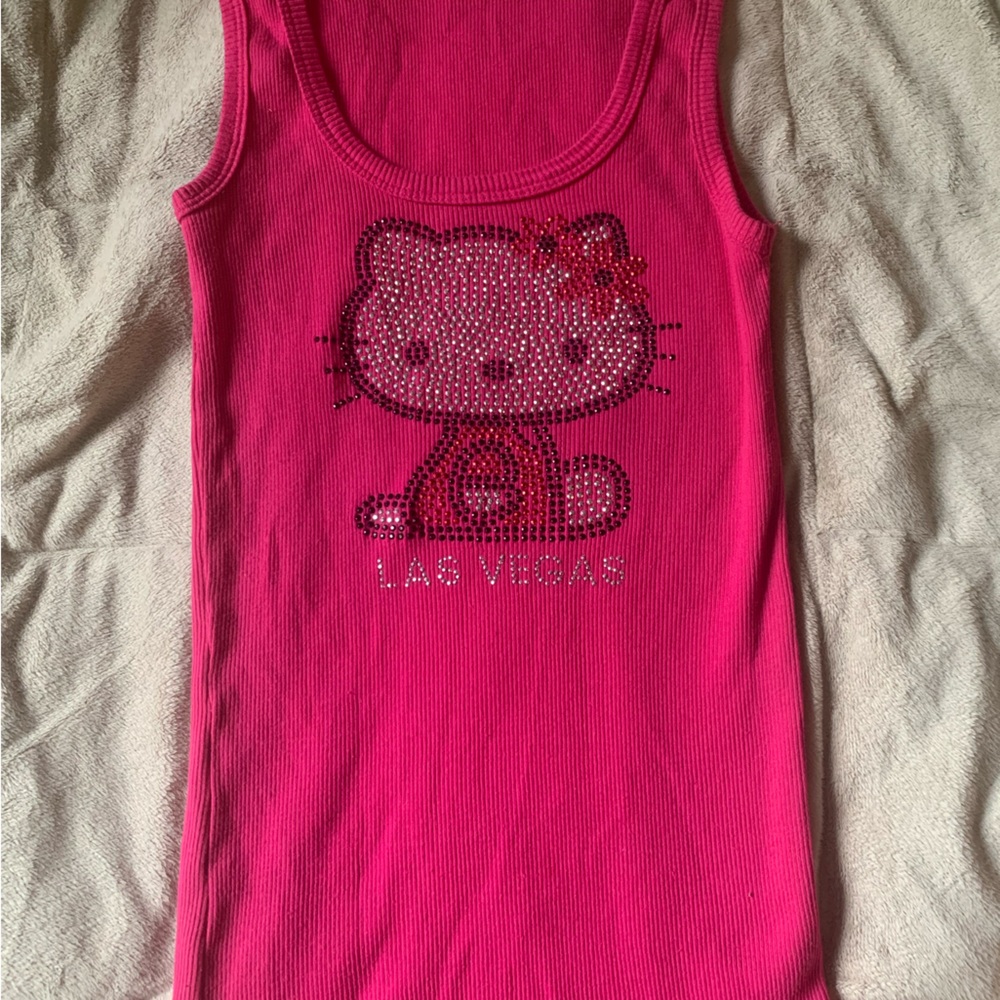 Ribbed tank top, hello kitty